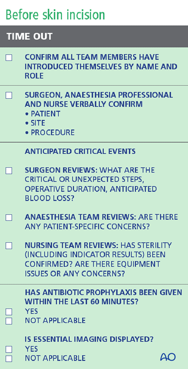 who surgical safety checklist