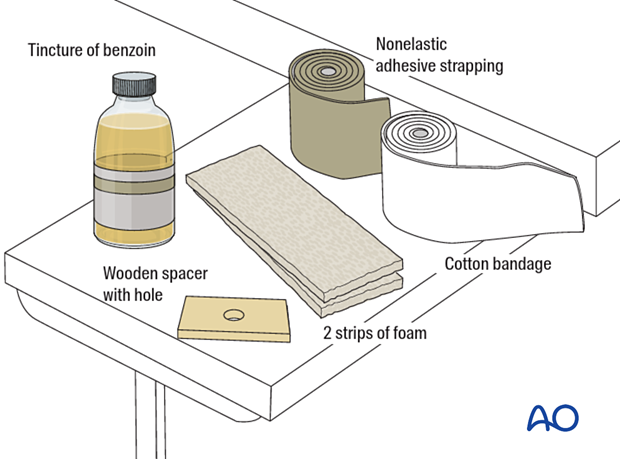 Simple skin-traction kit for treatment of femoral fractures