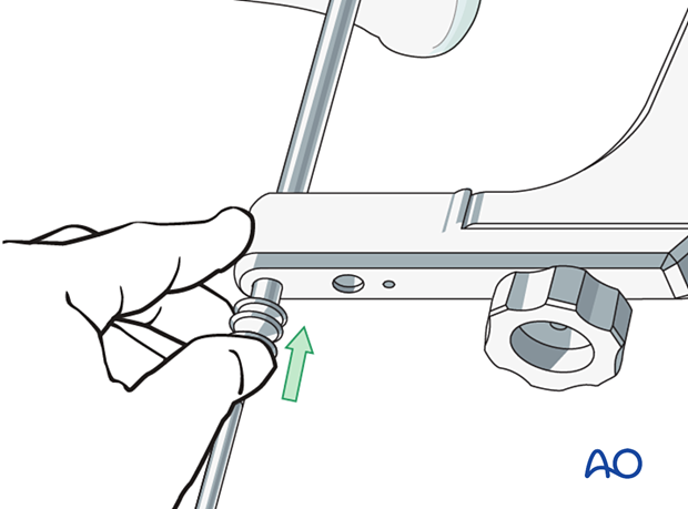 Positioning of drill sleeve for correct locking screw length measuring