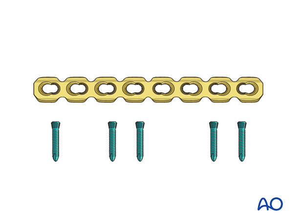 LCP plate and locking head screws