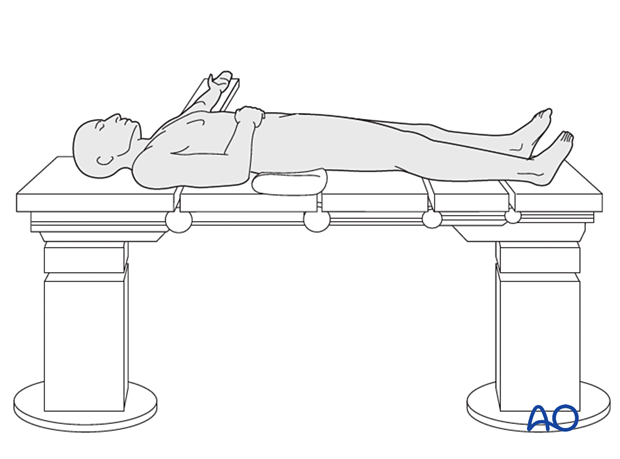 Patient in supine position